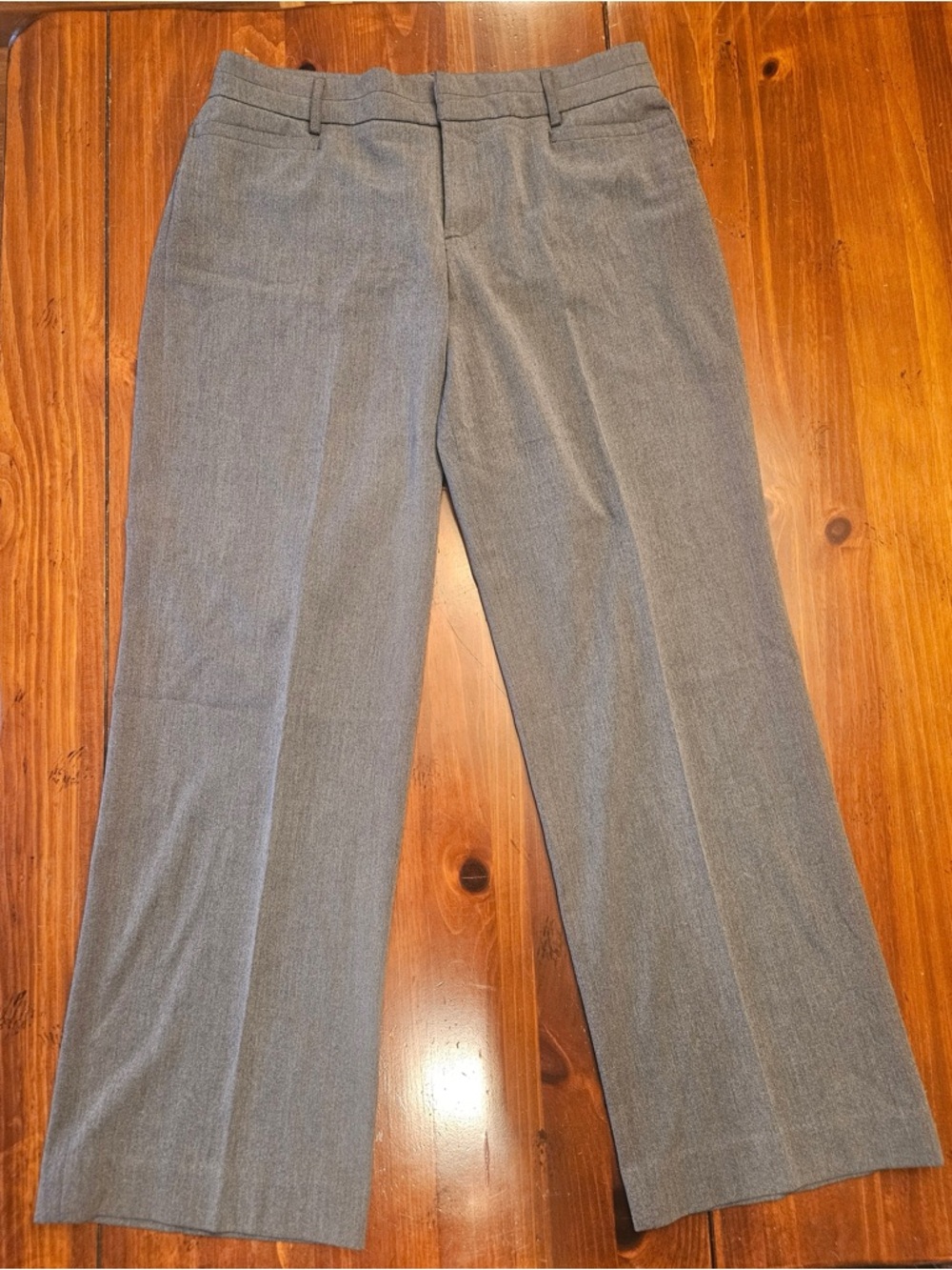 Nine West Gray Straight-Leg Dress Pants